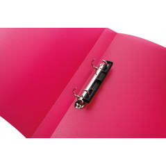 HERMA Classeurs á 2 anneaux A4 Translucide Rose foncé, dos de 25 mm, Classeur souple en plastique, Avec compresseur