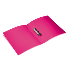 HERMA Classeurs á 2 anneaux A4 Translucide Rose foncé, dos de 25 mm, Classeur souple en plastique, Avec compresseur