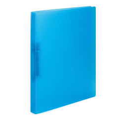 HERMA Classeurs á 2 anneaux A4 Translucide Bleu, dos de 25 mm, Classeur souple en plastique, Avec compresseur