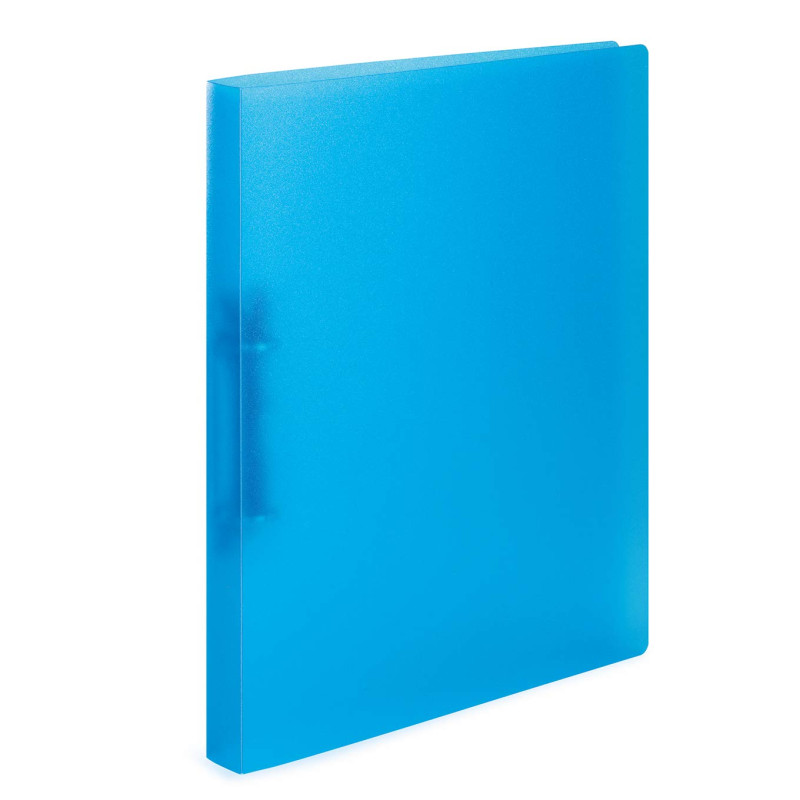 HERMA Classeurs á 2 anneaux A4 Translucide Bleu, dos de 25 mm, Classeur souple en plastique, Avec compresseur