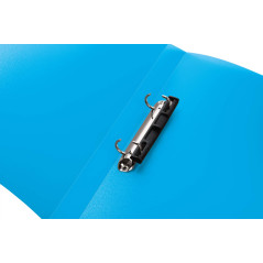 HERMA Classeurs á 2 anneaux A4 Translucide Bleu, dos de 25 mm, Classeur souple en plastique, Avec compresseur