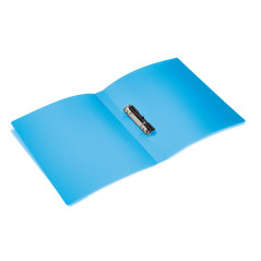 HERMA Classeurs á 2 anneaux A4 Translucide Bleu, dos de 25 mm, Classeur souple en plastique, Avec compresseur