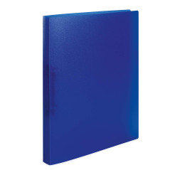 HERMA Classeurs á 2 anneaux A4 Translucide Bleu foncé, dos de 25 mm, Classeur souple en plastique, Avec compresseur