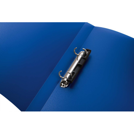 HERMA Classeurs á 2 anneaux A4 Translucide Bleu foncé, dos de 25 mm, Classeur souple en plastique, Avec compresseur