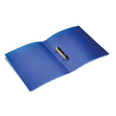 HERMA Classeurs á 2 anneaux A4 Translucide Bleu foncé, dos de 25 mm, Classeur souple en plastique, Avec compresseur