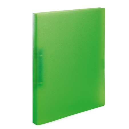 HERMA Classeurs á 2 anneaux A4 Translucide Vert, dos de 25 mm, Classeur souple en plastique, Avec compresseur