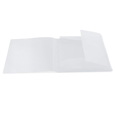 HERMA Chemises à élastique Translucide en Blanc, A4, plastique robuste, avec 3 rabats intérieurs, 1 porteé de chemise