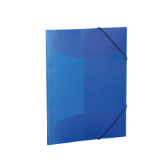 HERMA Chemises à élastique Translucide en Bleu foncé, A4, plastique robuste, avec 3 rabats intérieurs, 1 porteé de chemise