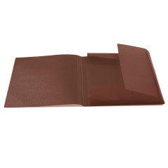 HERMA Chemises à élastique Translucide en Marrón, A3, plastique robuste, avec 3 rabats intérieurs, 1 porteé de chemise