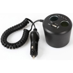Auto-T 540117 Station Multiprises 12/ 24 V Plus USB, Noir