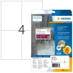 HERMA 4583 Lot de 40 étiquettes autocollantes résistantes aux intempéries pour imprimante laser 105 x 148 mm