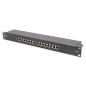 DIGITUS Panneau de brassage - 19 pouces - Cat-6-16 ports RJ45 - Blindé - Panneau de brassage LSA - Montage en rack 1U - Noir DIGITUS Panneau de brassage - 19 pouces - Cat-6-16 ports RJ45 - Blindé - Panneau de brassage LSA - Montage en rack 1U - Noir