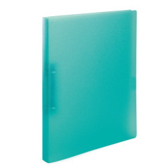 HERMA Classeurs á 2 anneaux A4 Translucide Turquoise, dos de 25 mm, Classeur souple en plastique, Avec compresseur