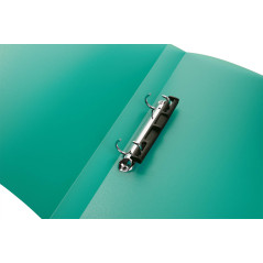 HERMA Classeurs á 2 anneaux A4 Translucide Turquoise, dos de 25 mm, Classeur souple en plastique, Avec compresseur