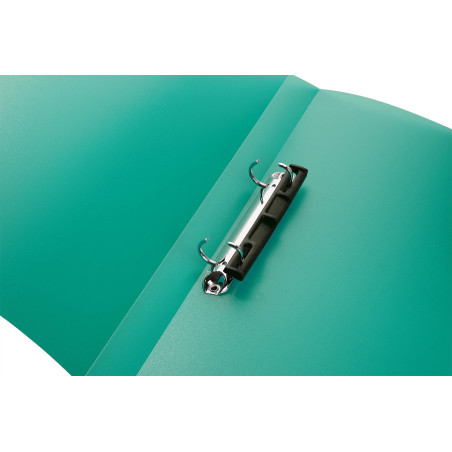 HERMA Classeurs á 2 anneaux A4 Translucide Turquoise, dos de 25 mm, Classeur souple en plastique, Avec compresseur