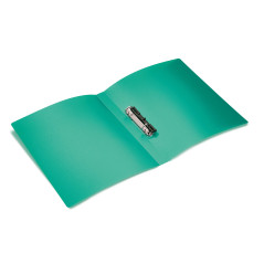 HERMA Classeurs á 2 anneaux A4 Translucide Turquoise, dos de 25 mm, Classeur souple en plastique, Avec compresseur