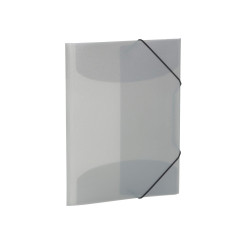 HERMA Chemises à élastique Translucide en Gris, A4, plastique robuste, avec 3 rabats intérieurs, 1 porteé de chemise