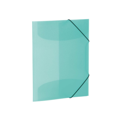 HERMA Chemises à élastique Translucide en Turquoise, A3, plastique robuste, avec 3 rabats intérieurs, 1 porteé de chemise