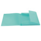 HERMA Chemises à élastique Translucide en Turquoise, A3, plastique robuste, avec 3 rabats intérieurs, 1 porteé de chemise