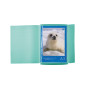 HERMA Chemises à élastique Translucide en Turquoise, A3, plastique robuste, avec 3 rabats intérieurs, 1 porteé de chemise