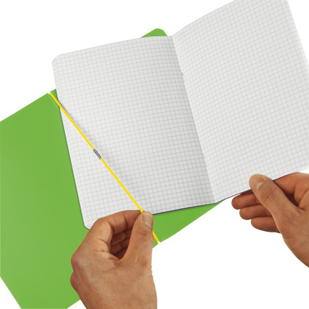 Herlitz (A4, Carnet couverture interchangeable en polypropylène avec fermeture en caoutchouc, 80 g/m²) 80 feuilles Couverture en