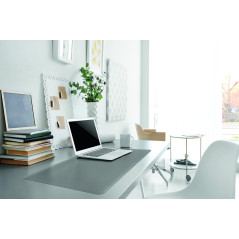 Durable 710310 Sous-main avec rebord rainuré dessous en mousse antidérapant - 65x52 cm - Gris