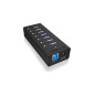 ICY BOX Hub USB 3.0 7 ports avec adaptateur secteur 12 V / 3 A, boîtier en aluminium et port de charge USB, IB-AC618 ICY BOX Hub USB 3.0 7 ports avec adaptateur secteur 12 V / 3 A, boîtier en aluminium et port de charge USB, IB-AC618