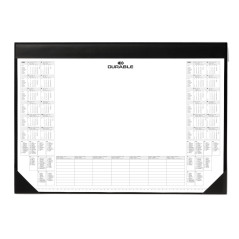 Durable 729101 Sous-main avec Bloc Calendrier 25 pages sur 2 ans 59 x 42 cm Noir