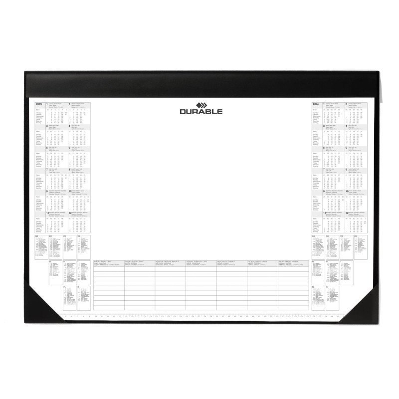 Durable 729101 Sous-main avec Bloc Calendrier 25 pages sur 2 ans 59 x 42 cm Noir Durable 729101 Sous-main avec Bloc Calendrier 25 pages sur 2 ans 59 x 42 cm Noir