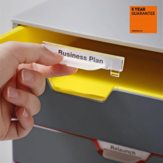 DURABLE - VARICOLOR 4 - Module de Classement - 4 Tiroirs - Casier de rangement bureau - Pour documents au Format A4+- 1 pièce - 