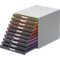 DURABLE - VARICOLOR 10 - Module de classement - 10 Tiroirs - Casier de rangement bureau - Pour documents au Format A4+- 1 pièce DURABLE - VARICOLOR 10 - Module de classement - 10 Tiroirs - Casier de rangement bureau - Pour documents au Format A4+- 1 pièce
