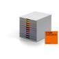 DURABLE - VARICOLOR 10 - Module de classement - 10 Tiroirs - Casier de rangement bureau - Pour documents au Format A4+- 1 pièce DURABLE - VARICOLOR 10 - Module de classement - 10 Tiroirs - Casier de rangement bureau - Pour documents au Format A4+- 1 pièce