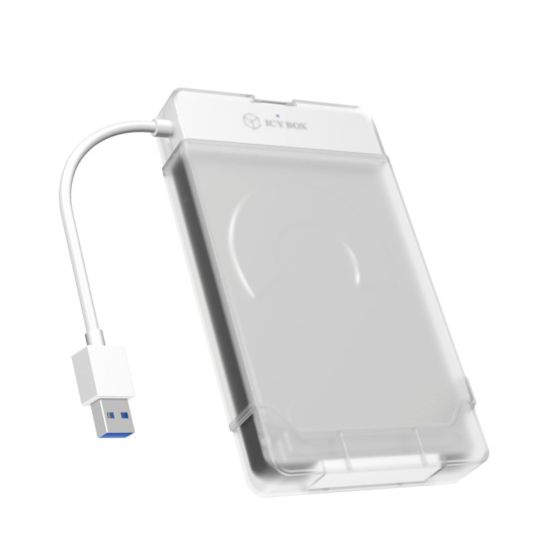 ICY BOX Adaptateur USB 3.0 vers SATA pour HDD/SSD 2,5" (6,35 cm) avec boîtier de protection pour adaptateur & disque, SATA III, ICY BOX Adaptateur USB 3.0 vers SATA pour HDD/SSD 2,5" (6,35 cm) avec boîtier de protection pour adaptateur & disque, SATA III,