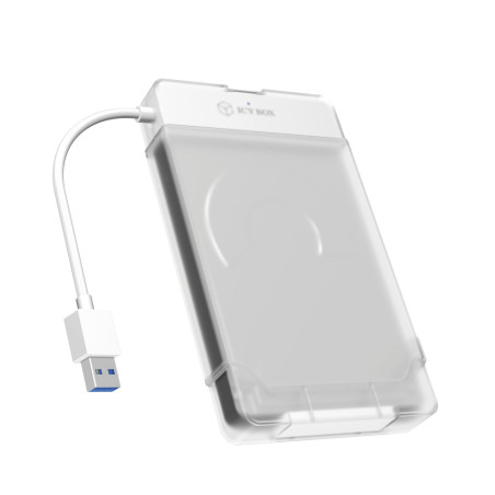 ICY BOX Adaptateur USB 3.0 vers SATA pour HDD/SSD 2,5" (6,35 cm) avec boîtier de protection pour adaptateur & disque, SATA III,