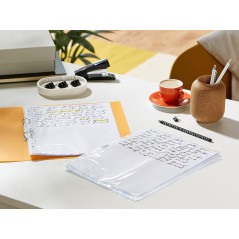 DURABLE - Pochettes plastiques A4 - Pochettes plastiques perforées A4 - pour document A4 - Perforations Universelles - Ouverture