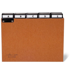 Durable 425511 Jeu de 25 Intercalaires Rigides Format A5 Paysage avec Divisions 5/5 - Onglets Rivetés à Fenêtre - Insertions Int