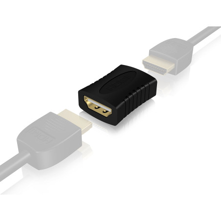 ICY BOX IB-CB005 Coupleur/Extension/connecteur HDMI (Socket to Socket) 720p/1080p/4K2K2K, Contacts dorés
