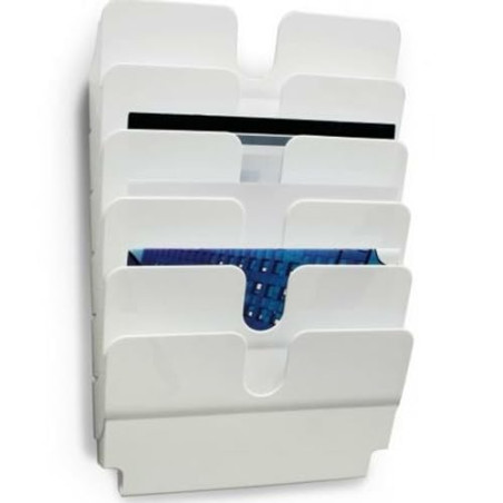 DURABLE - Porte-documents mural FLEXIPLUS A6 - Format A4 paysage - Pour la présentation des documents - 1 kit - Blanc - 17000140