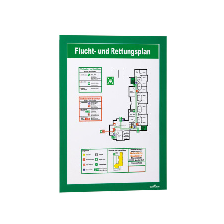 Durable 487205 Duraframe Sachet de 2 Cadres d'Affichage Repositionnables A4 Vert