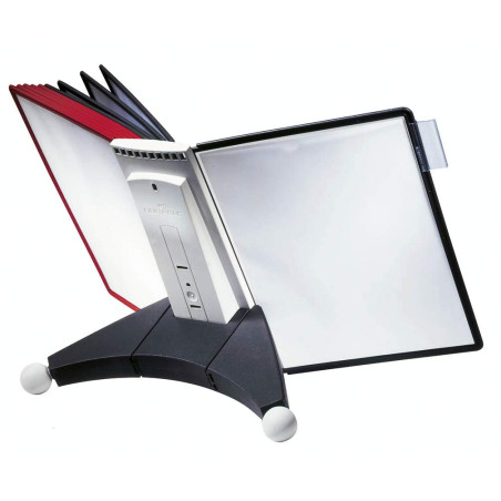 Durable 563200 PUPITRE DE TABLE SHERPA® TABLE 10 Pochettes pour Consultation et Présentation Documents A4 5 Rouge/5 Noir