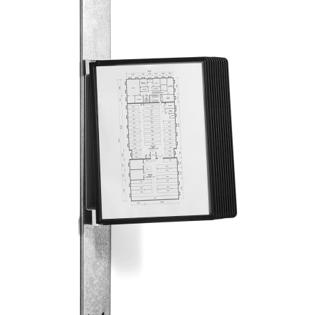 DURABLE - Support mural magnétique VARIO MAGNETIC WALL 5 - Pour la présentation de documents A4 - 10 pochettes A4 - 1 pièce - No