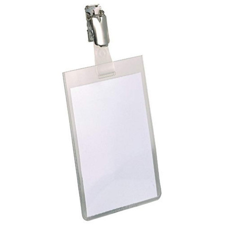 Durable - Pochette Porte-badge avec clip métallique - Format 90 x 60 mm - Transparent - Boîte de 25 - 800219