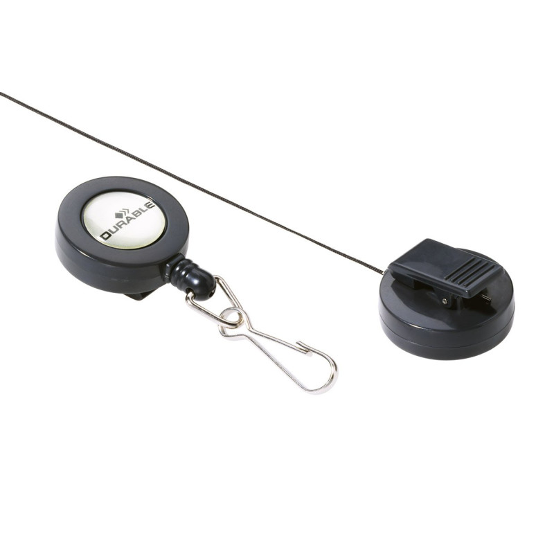 Durable 822158 Boite de 10 Enrouleurs avec Mousqueton Durable 822158 Boite de 10 Enrouleurs avec Mousqueton