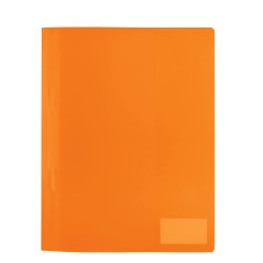 HERMA 19489 Lot de 3 classeurs A4 orange translucide en plastique avec étiquette d'étiquetage, poche coulissante et languette d'