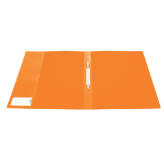 HERMA 19489 Lot de 3 classeurs A4 orange translucide en plastique avec étiquette d'étiquetage, poche coulissante et languette d'