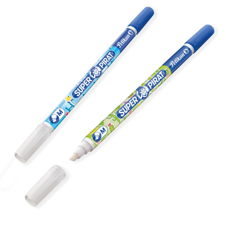 Pelikan Effaceur Super-Pirat, pointe M (biseautée), 2 pièces Motif design (multicolore)