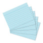 Herlitz 10836187 Lot de 100 cartes, lignées, bleues, au format A5