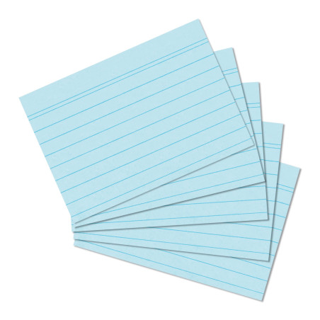 Herlitz carte 10836203 index A6, 100 pièces, bleu