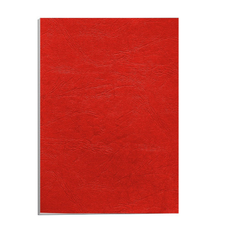 Fellowes - 5373702 - Pack de 25 Couvertures Grain Cuir - A4 - Rouge
