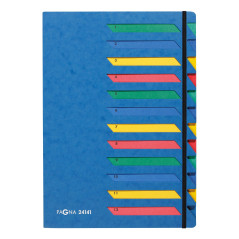 PAGNA Ordnungsmappe DESKORGANIZER 1-12, 12 F?cher, blau - par 1 - Trieurs, Pagna